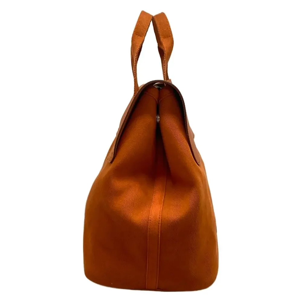 Hermès Valparaiso MM Handbag Toile chevron Leather
